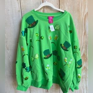 NWT Queen of Sparkles St. Patrick’s Day shirt 🍀 large